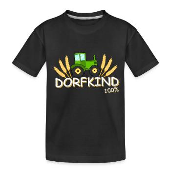 Dorfkind 100 % - T-shirt bio Premium Enfant - noir - Devant