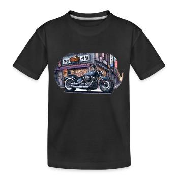 鉄鬼 Tekki Chopper - Kinder Premium Bio T-Shirt - Schwarz - Vorne