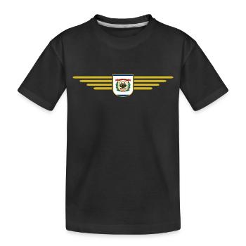 West Virginia Fan Shirt – Nature & Pride - Kids' Premium Organic T-Shirt - black - Front