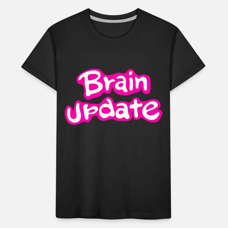 Brain Update Comic Font Pink. Kids' Premium Organic T-Shirt