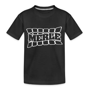 Name Merle - Kids' Premium Organic T-Shirt - black - Front