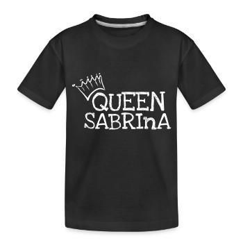 Vorname Sabrina - Kinder Premium Bio T-Shirt - Schwarz - Vorne