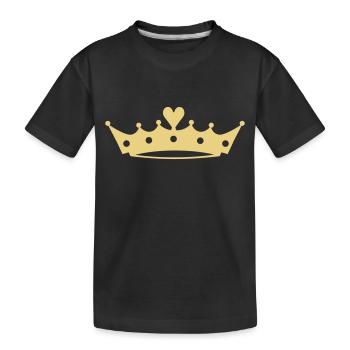 Crown with Heart - T-shirt bio Premium Enfant - noir - Devant