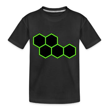 Hexagones - T-shirt bio Premium Enfant - noir - Devant