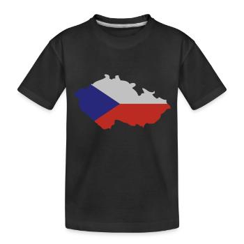 Czech Republic Shape - Kinder Premium Bio T-Shirt - Schwarz - Vorne