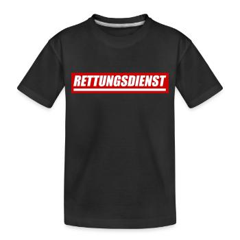 Rettungsdienst - größere Version - Kinder Premium Bio T-Shirt - Schwarz - Vorne