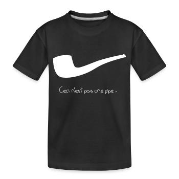 ceci n'est pas une pipe. - Kinder Premium Bio T-Shirt - Schwarz - Vorne