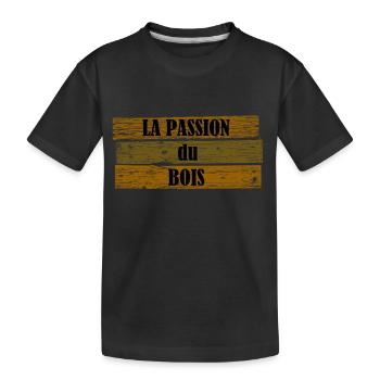 passion bois - T-shirt bio Premium Enfant - noir - Devant