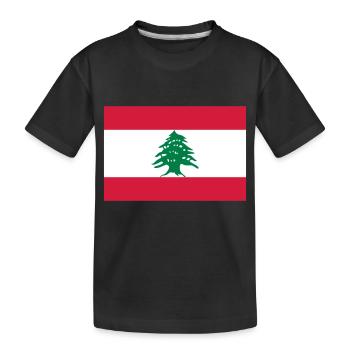 Drapeau national du Liban - T-shirt bio Premium Enfant - noir - Devant
