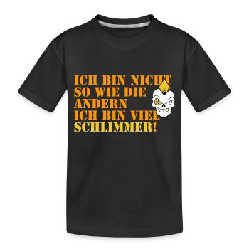 wicked young - Kids' Premium Organic T-Shirt - black - Front