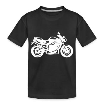 Motorrad - Kinder Premium Bio T-Shirt - Schwarz - Vorne