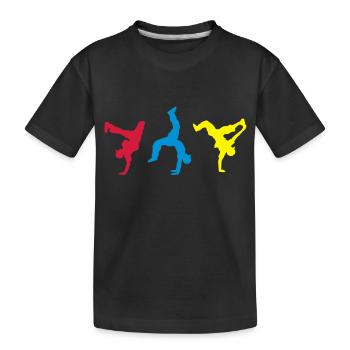 bboys colorfull - Kinder Premium Bio T-Shirt - Schwarz - Vorne
