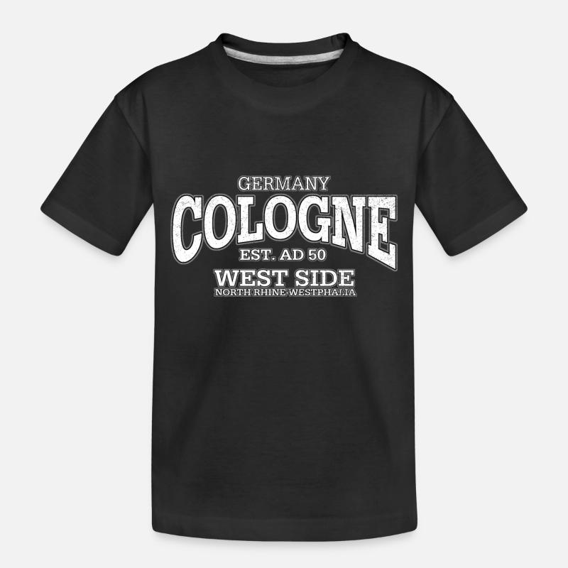 Köln Cologne (white oldstyle) - Kinder Premium Bio T-Shirt - Schwarz