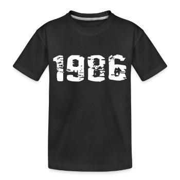 Geburtsjahr 1986 - Kinder Premium Bio T-Shirt - Schwarz - Vorne