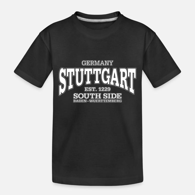 Stuttgart (white) - Kinder Premium Bio T-Shirt - Schwarz