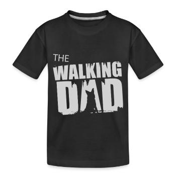 Idée cadeau de berger allemand à pied Père Gassi - T-shirt bio Premium Enfant - noir - Devant