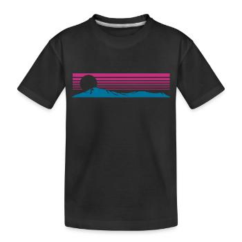 sunset hills - Kinder Premium Bio T-Shirt - Schwarz - Vorne