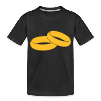 Rings - Kids' Premium Organic T-Shirt - black - Front