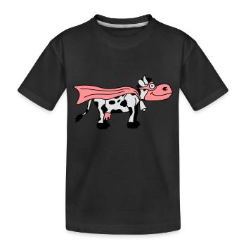 Super Cow Cartoon - T-shirt bio Premium Enfant - noir - Devant