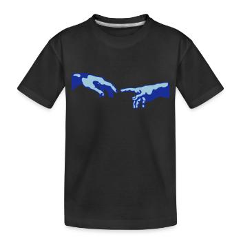 gott hand Hand Gottes - Kinder Premium Bio T-Shirt - Schwarz - Vorne