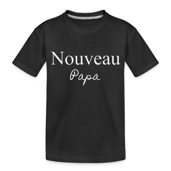 Nouveau papa - T-shirt bio Premium Enfant - noir - Devant