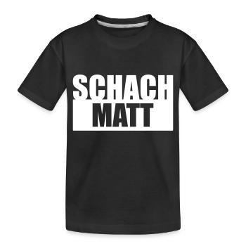 Schach Matt - Kinder Premium Bio T-Shirt - Schwarz - Vorne