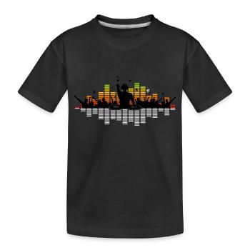 Menschen - DJ Konzert Festival - Kinder Premium Bio T-Shirt - Schwarz - Vorne