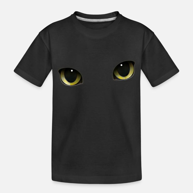 Yeux de chats - T-shirt bio Premium Enfant - noir