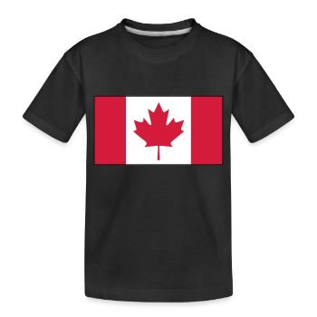 Drapeau du Canada - T-shirt bio Premium Enfant - noir - Devant