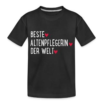 Beste Altenpflegerin der Welt - Kinder Premium Bio T-Shirt - Schwarz - Vorne
