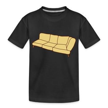 Sofa Clipart Design - Kids' Premium Organic T-Shirt - black - Front