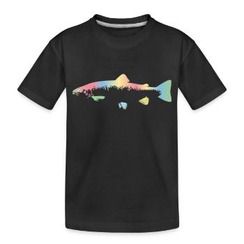 truite arc-en-ciel - T-shirt bio Premium Enfant - noir - Devant