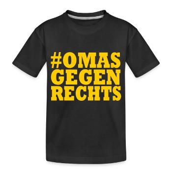 omas gegen rechts - Kinder Premium Bio T-Shirt - Schwarz - Vorne