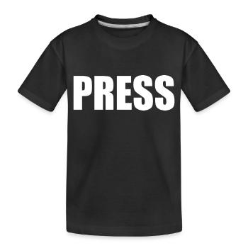 Press - Kinder Premium Bio T-Shirt - Schwarz - Vorne