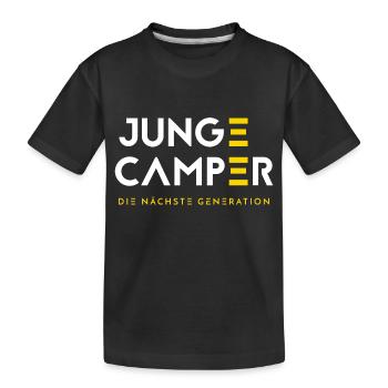 logo weiß transparent background - Kinder Premium Bio T-Shirt - Schwarz - Vorne