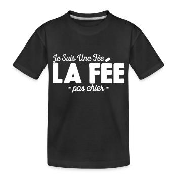 Je suis Une Fée Pas Chier - T-shirt bio Premium Enfant - noir - Devant