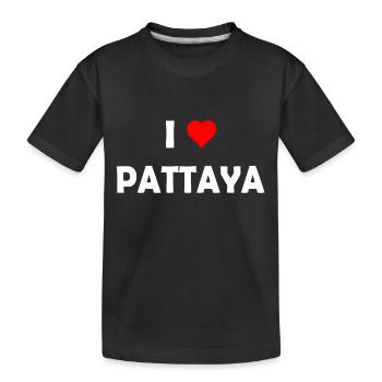 I love Pattaya - Thailand - Kinder Premium Bio T-Shirt - Schwarz - Vorne