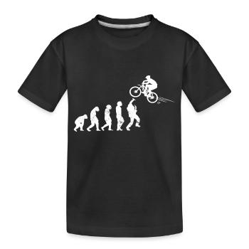 Downhill Biking Biker I MTB I Mountain Bike - Kinder Premium Bio T-Shirt - Schwarz - Vorne