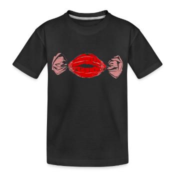 Candy - Kids' Premium Organic T-Shirt - black - Front