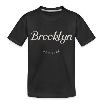 Brooklyn NY - Kids' Premium Organic T-Shirt - black - Front