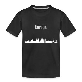 Europe - Skyline aus europäischen Denkmälern - Kinder Premium Bio T-Shirt - Schwarz - Vorne
