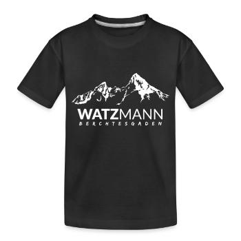 Watzmann Berg Berchtesgaden Alpes Femmes Hommes - T-shirt bio Premium Enfant - noir - Devant