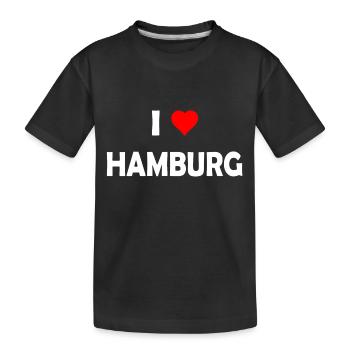 J’adore Hambourg - Deutschland - Allemagne - T-shirt bio Premium Enfant - noir - Devant