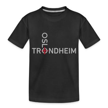 OSLO nach TRONDHEIM - Kinder Premium Bio T-Shirt - Schwarz - Vorne
