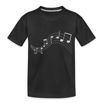Musique, musique, notes de musique - T-shirt bio Premium Enfant - noir - Devant