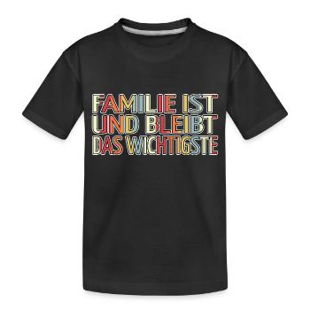 kinder familie geschenkidee mythologie - Kinder Premium Bio T-Shirt - Schwarz - Vorne