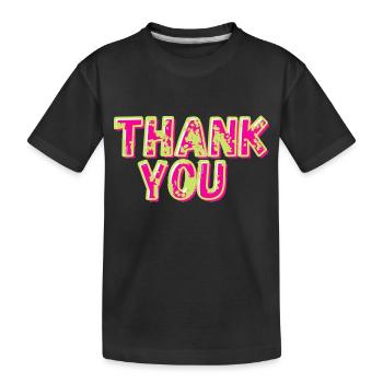 Merci Merci Merci Rose Vert Merci - T-shirt bio Premium Enfant - noir - Devant