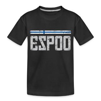 Espoo - Kinder Premium Bio T-Shirt - Schwarz - Vorne