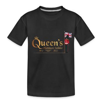 Britische Königin Monarchie Platin Jubiläum 1952 2022 - Kinder Premium Bio T-Shirt - Schwarz - Vorne