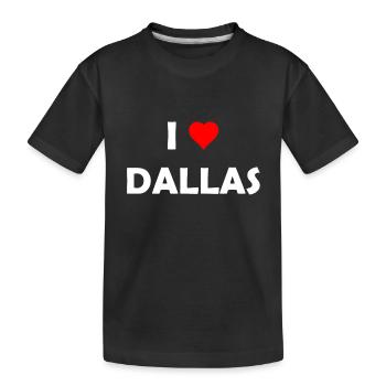 I love Dalles - Texas USA United States of America - Kids' Premium Organic T-Shirt - black - Front